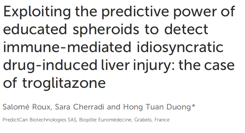 Exploiting the predictive power of educated spheroids to detect immune-mediated idiosyncratic drug-induced